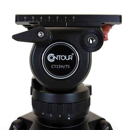 CT-15K - TRIPOD 75mm/FLUID HEAD/BAR/BAG, NEW