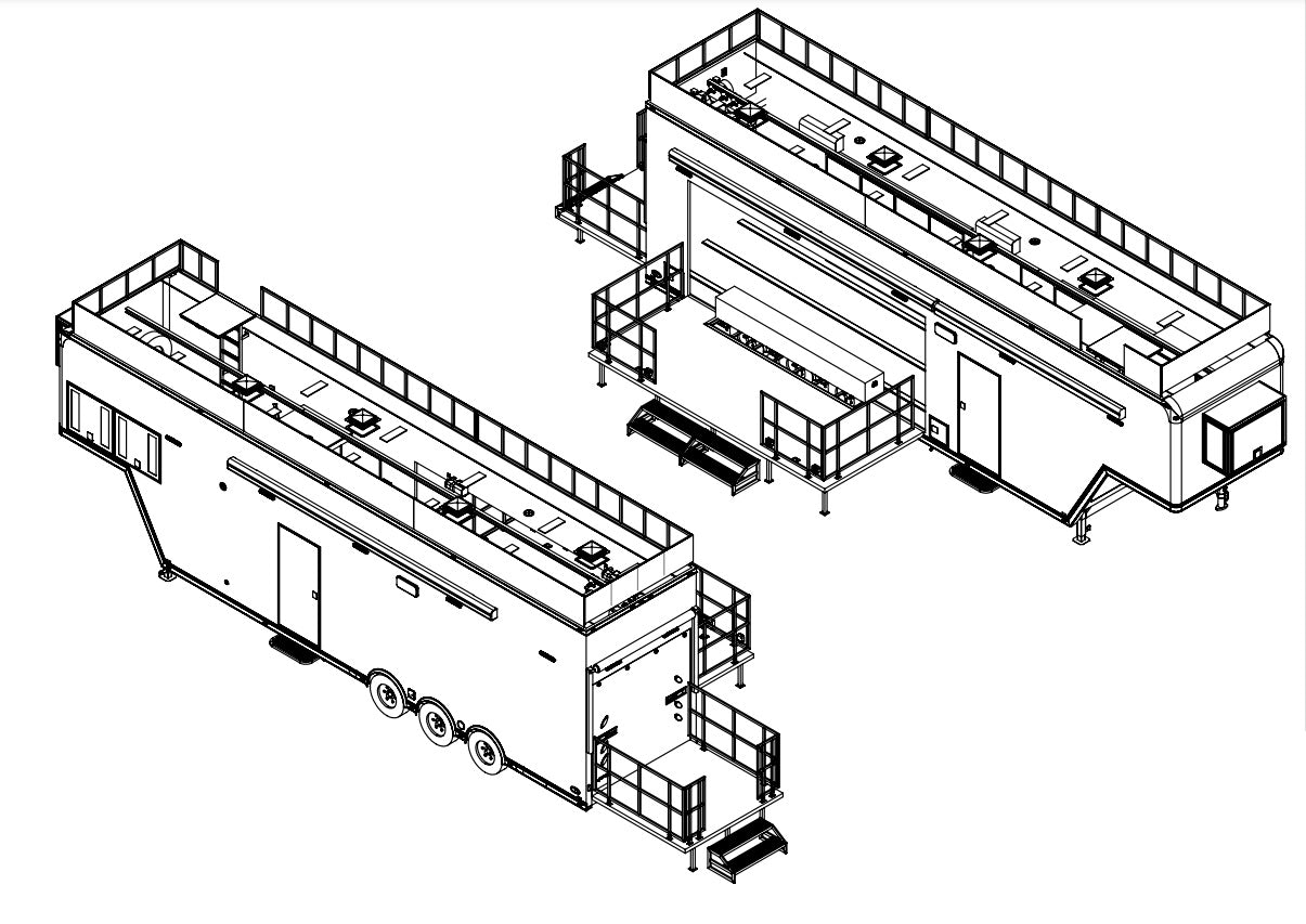 TRAILER - 40', HD EQUIP, STAGE, REAR RAMP