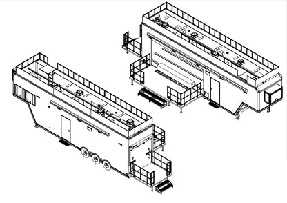 TRAILER - 40', HD EQUIP, STAGE, REAR RAMP